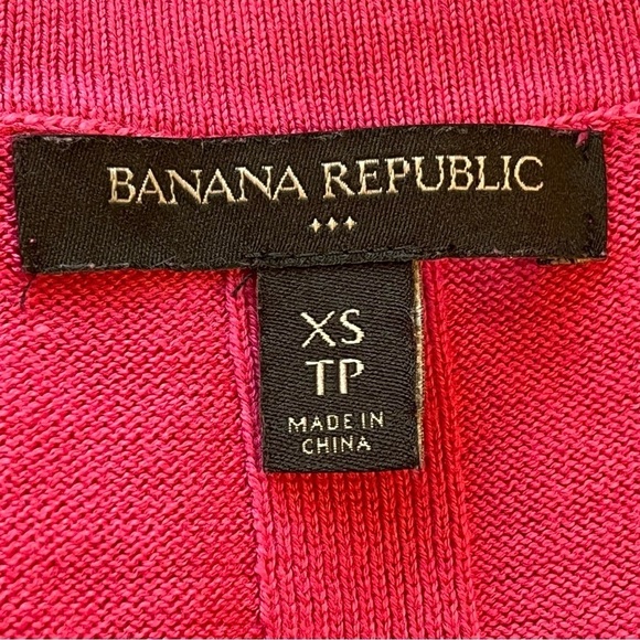 Banana Republic Women's Cotton/Viscose Pink Open Front Cardigan XS Barbie Preppy - Picture 3 of 5